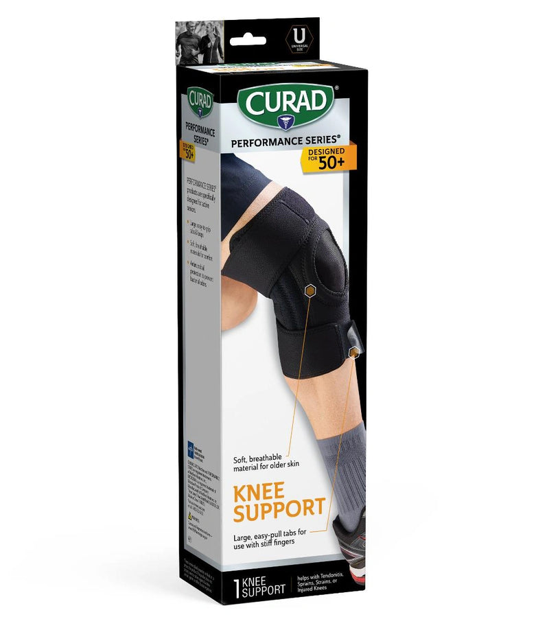 CURAD Performance Series Knee Support Brace with Microban Case
