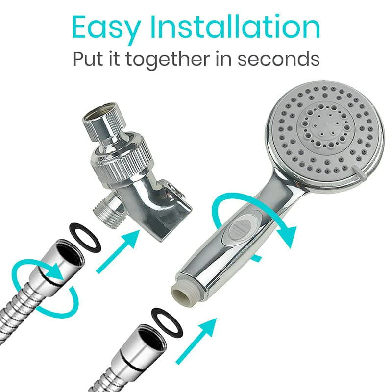Handheld Shower Head With Stainless Steel Hose