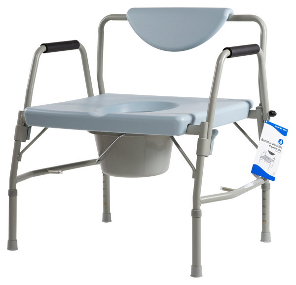 Bariatric Drop-Arm Bedside Commode