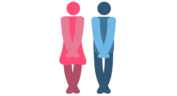 Man and woman experiencing incontinence