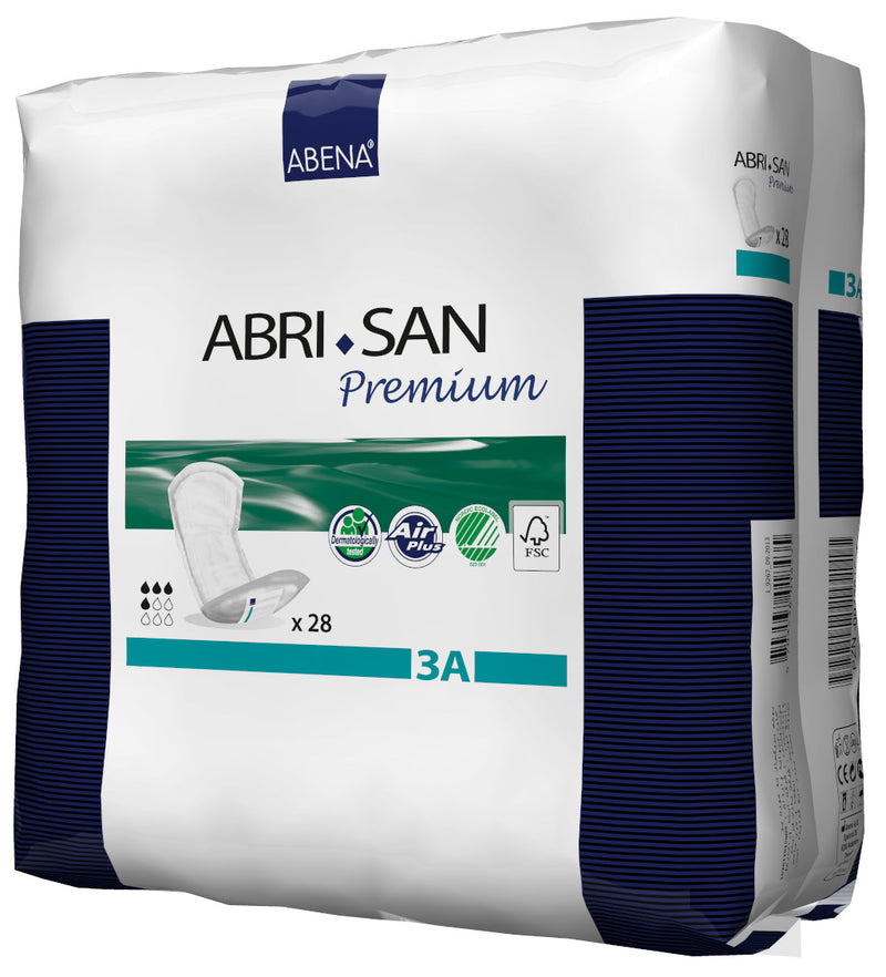 Abri-San anatomically shaped incontinence pads, level 3A
