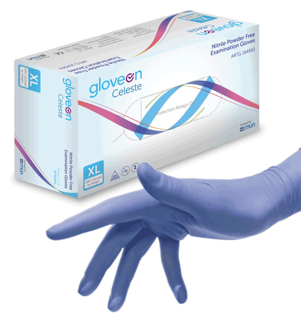 Celeste Examination Gloves - Nitrile, Latex-Free, Powder-Free, 200 in Box
