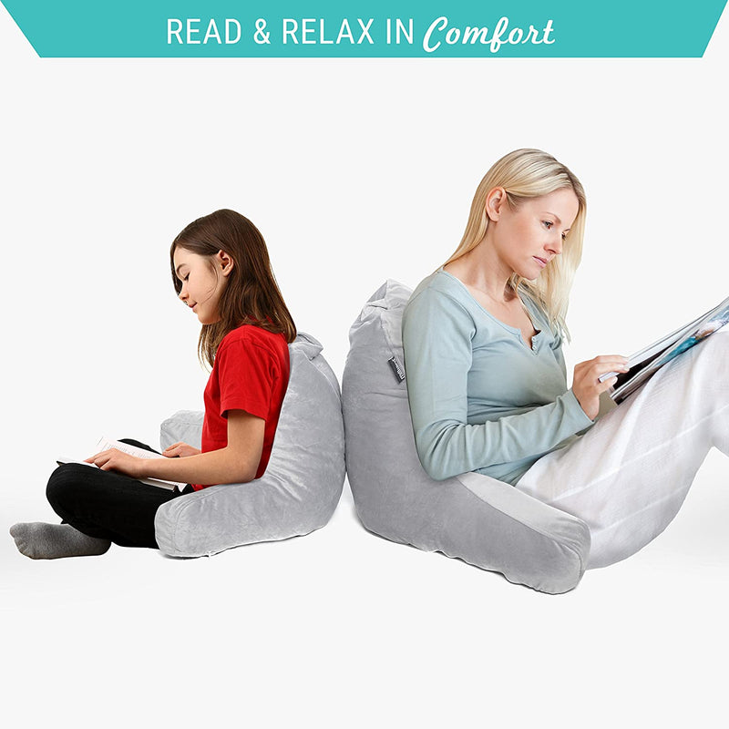 Milliard Reading Pillow with Shredded Memory Foam, Great As Backrest for Books Or Gaming (Sit up Pillow)