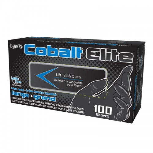 Cobalt Elite Black Nitrile Examination Gloves