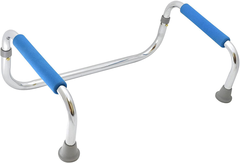 Secure Standing Assist Rail with Padded Handles, Chrome