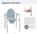 Folding Steel Commode