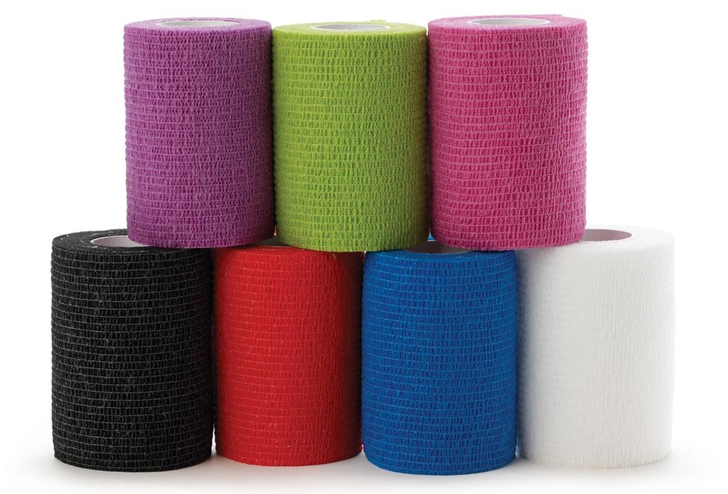 Self-Adherent Bandage: CoFlex NL Cohesive Bandages, Rainbow Pack (3" x 5yd); 24/Case