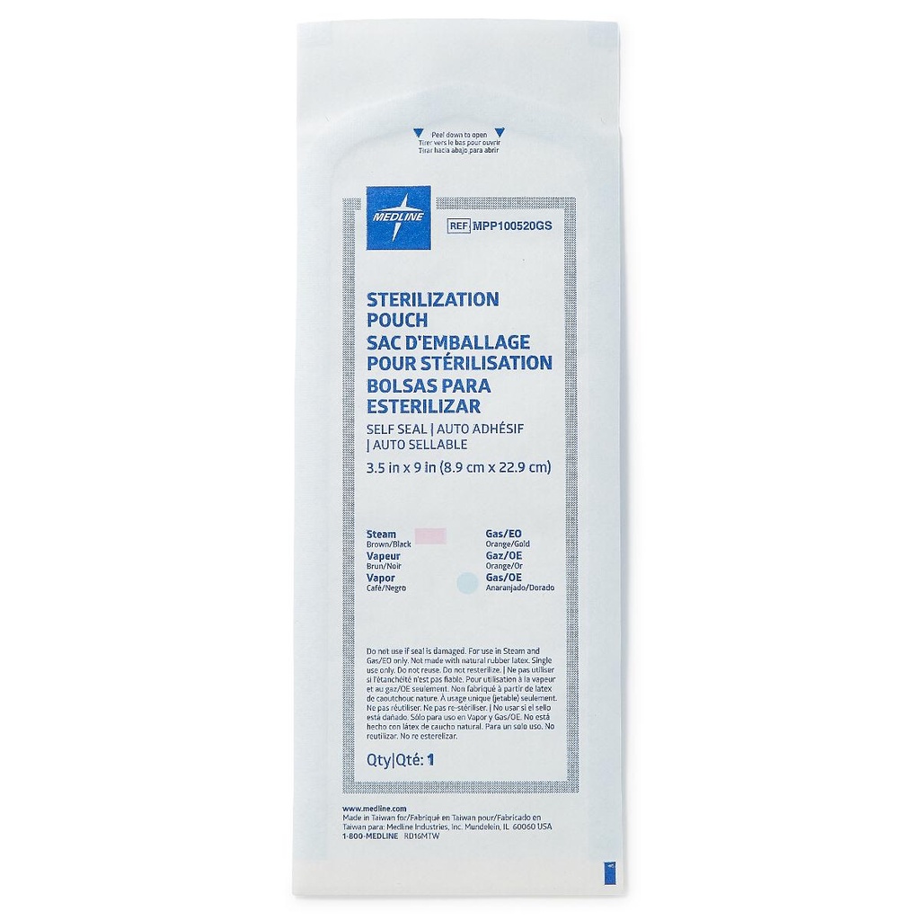 Sterilization Pouch: Self Seal Pouch (3.5'x9"); 200/Box
