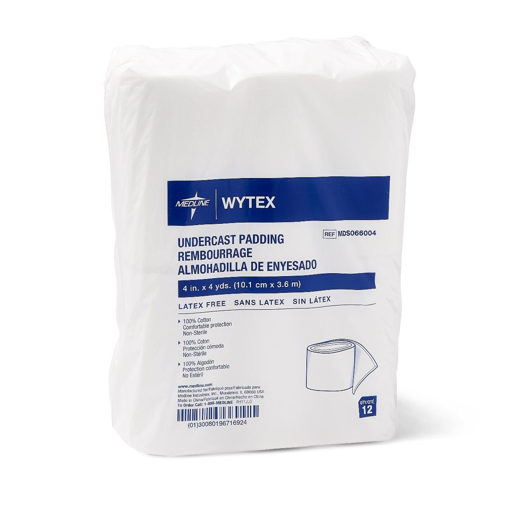 Undercast: Medline Wytex Non-Sterile Padding; 4" x 4yd