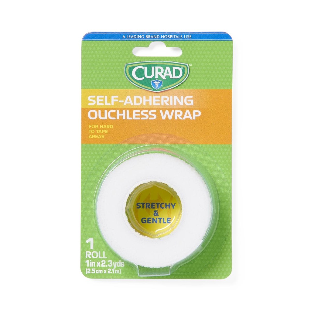 Tape: Curad Ouchless Tape; 1" x 2.3 yd