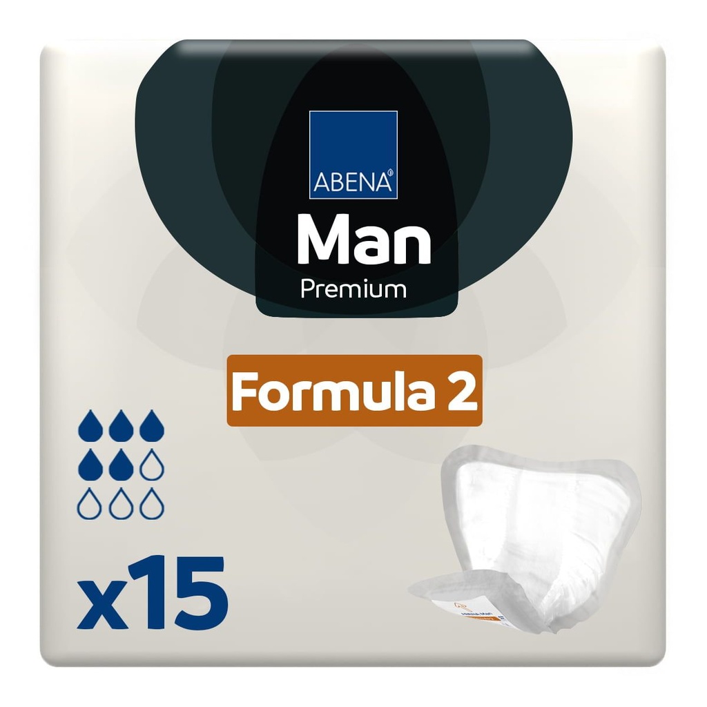 Abena Man Formula 2 Male Guards, 15 / Bag