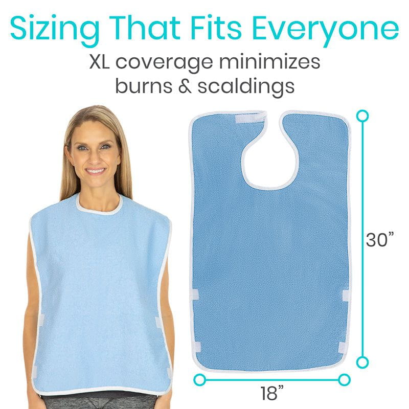 Vive Adult Bibs18" x 30", Blue