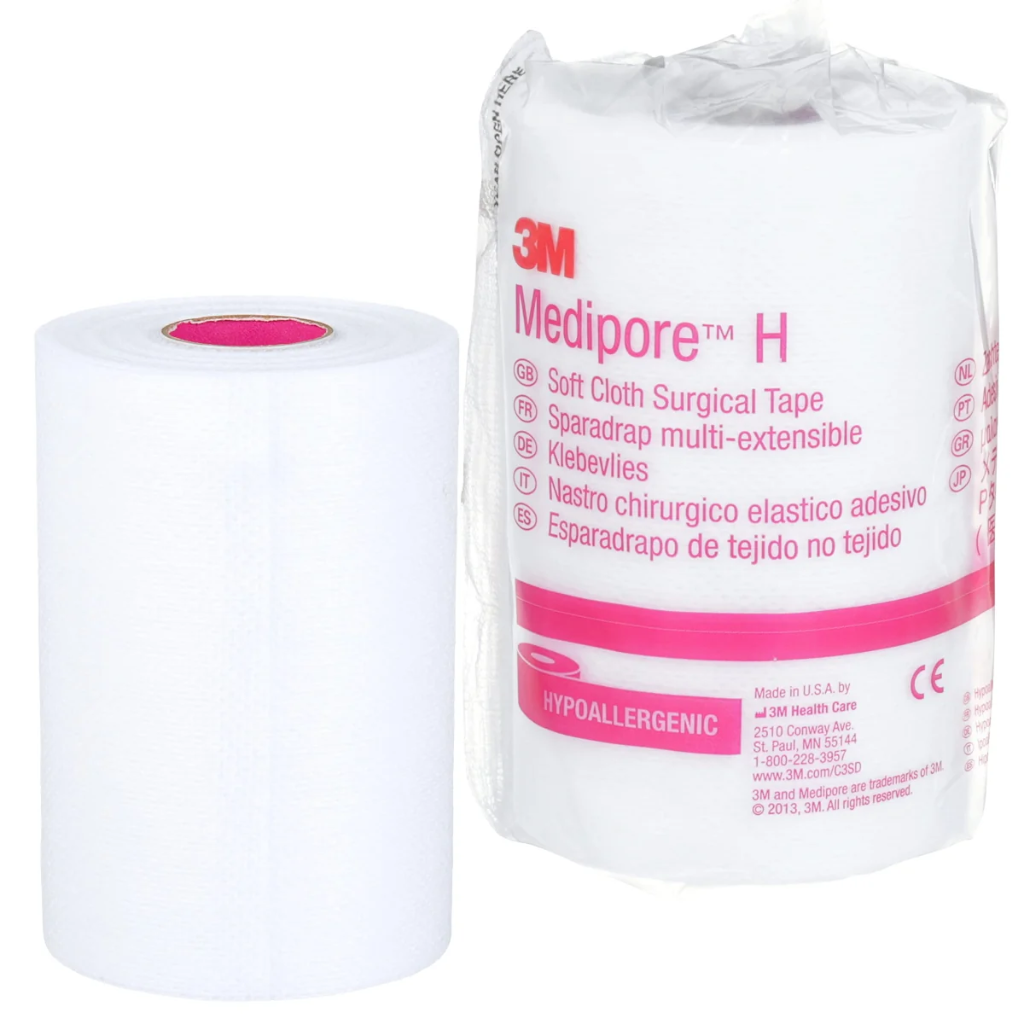 Tape (Surgical): 3M Medipore Soft Cloth Surgical Tape; 4" x 10 Yards 