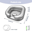 Inflatable Portable / Bed Shampoo Basin grey