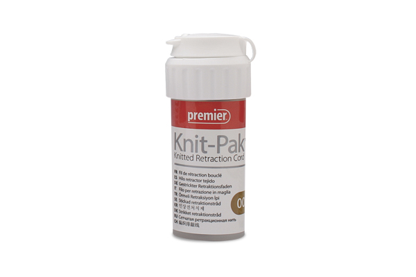 Premier Dental Knit-Pak Knitted Retraction Cord (SIZE 00 / BROWN) - PACK OF 100" OF CORD