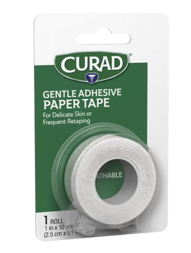 [CUR26001C] CURAD Sensitive Skin Paper Tape, 1″ x 10 yds