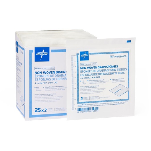 [PRM256000] Sterile Nonwoven Gauze Drain Sponge