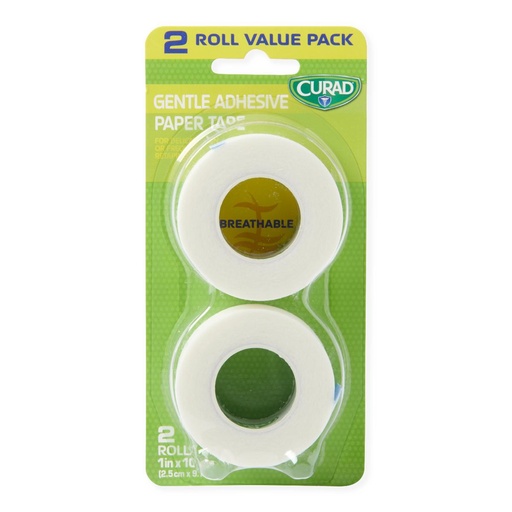 [CUR26002NRBC] Tape (Paper): Curad Sensitive Paper Adhesive Tape (1"); 2-pack