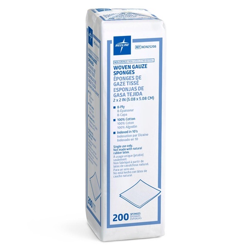 [NON25208] Gauze: Medline Non-Sterile Woven Sponge; 2" x 2"