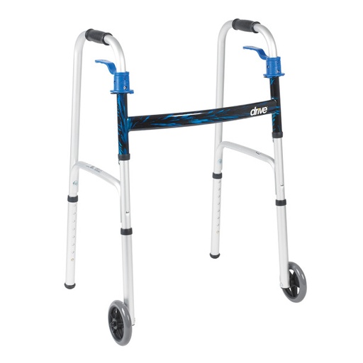 [10226-1] Deluxe, Trigger Release Folding Walker with 5" Wheels