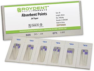 [604025R] PAPER POINTS .04 TAPER #25, 180 / Box