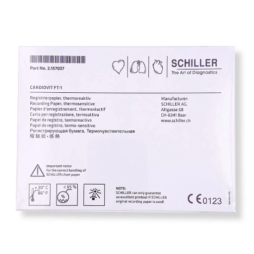 [2.157037] Schiller FT-1 Thermal Chart Paper (Z-Folded / 114mm Wide) - 1 Ea