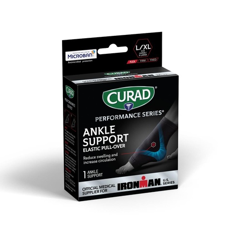 [CURIM26100LX] CURAD Performance Series IRONMAN Elastic Pull-Over Ankle Support, Size L / XL
