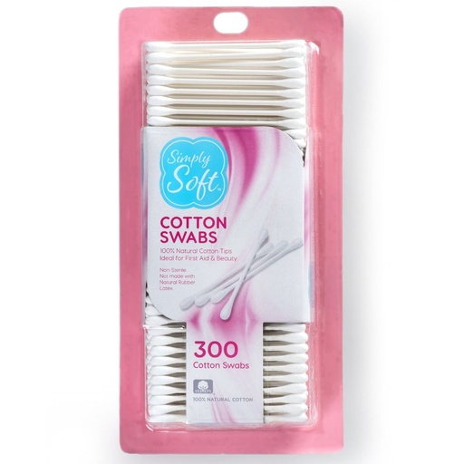[RSS20001] Simply Soft Cotton Swabs, 300/Box