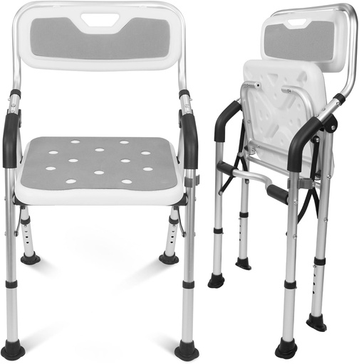 [LVA3036GRY] Vive Folding Shower Chair 300lbs