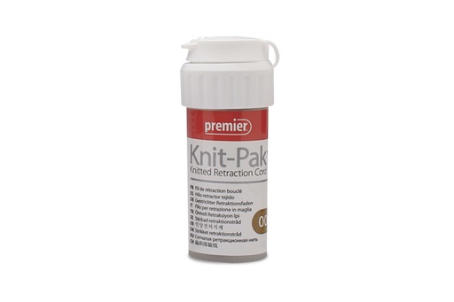 [9007552] Premier Dental Knit-Pak Knitted Retraction Cord (SIZE 00 / BROWN) - PACK OF 100" OF CORD
